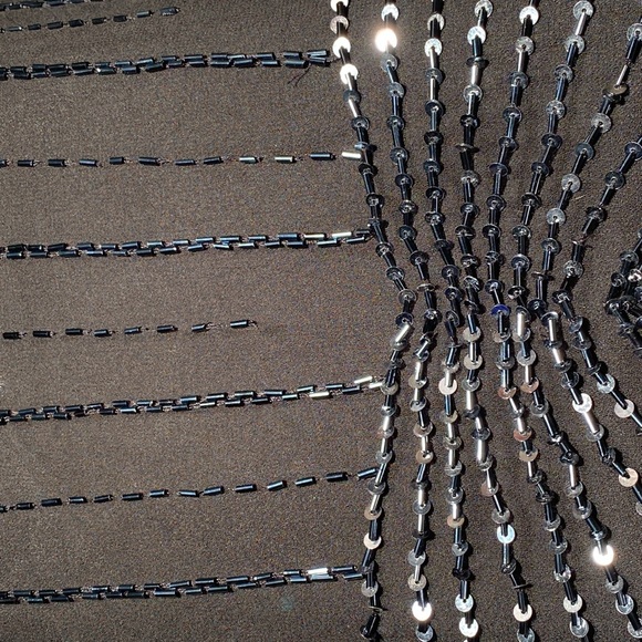 NEWPORT NEWS - NWT - tank: black w beads / sequins & lining / adj. straps - 16 - Picture 13 of 16